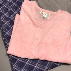 3 Piece Purple & Pink Pajamas w Slipper Socks